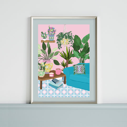 Botanical Boho Prints for the Home, Cottage Core Decor, Beautiful Vibrant House Plant Print, On Trend Prints, Colourful & Fun Prints